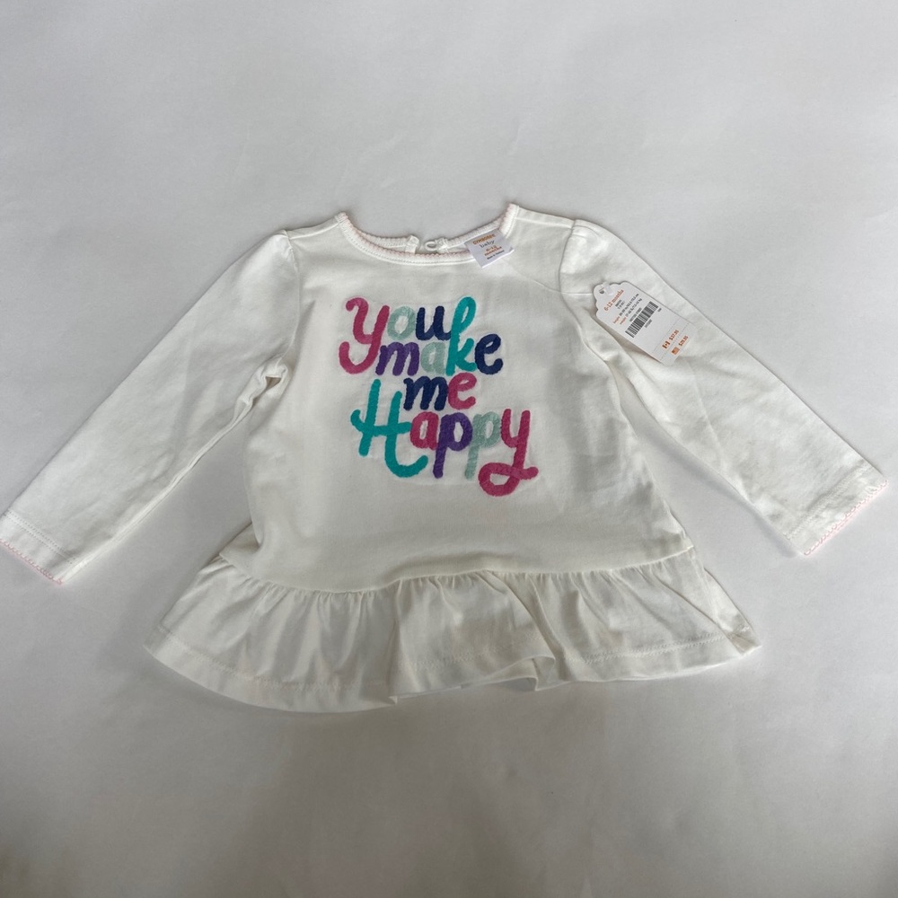 NWT Gymboree toddler girls long sleeve tee, size 6-12 months